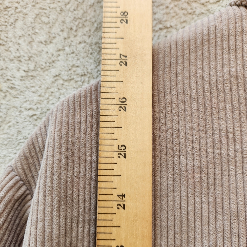 NASTY GAL Women's Shacket Size 8 Beige Corduroy Long Sleeve Oversized Jacket Top - Picture 11 of 12
